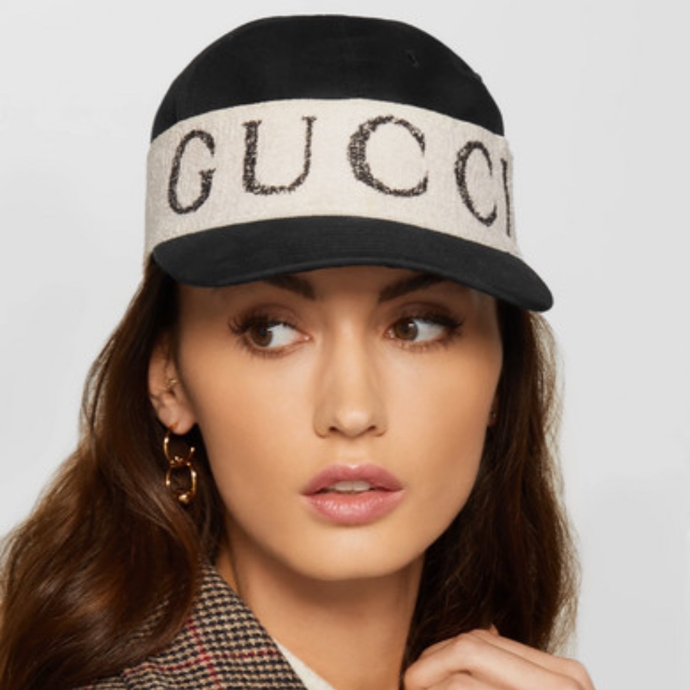 Gucci logo Gabardine Headband Baseball Cap Hat